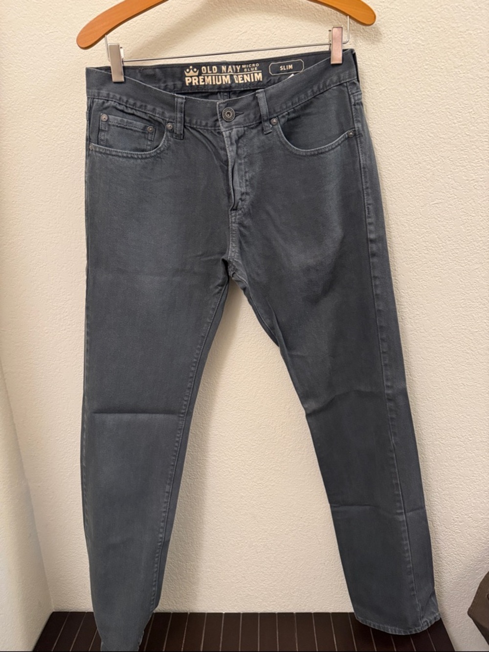 Old Navy Men's Slim Denim Jeans - Grey/Green Color